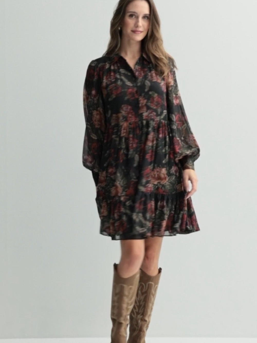 Farmers Market Long-Sleeve Floral Dress | Size XL - NWT